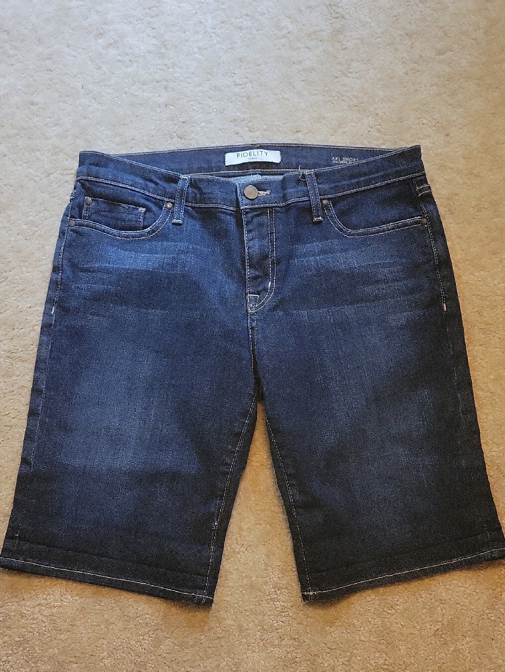 Fidelity Blue Denim Bermuda Shorts Size 28